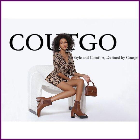 Women's Chunky Heel Slip On Ankle Boots Square Toe Faux Suede - Picture 6 of 6